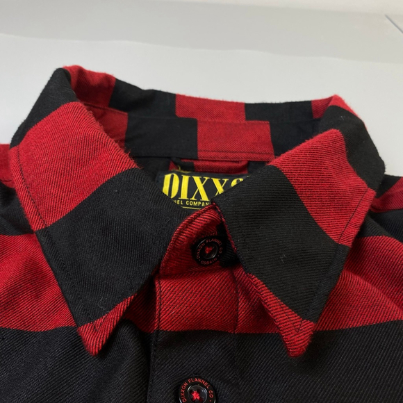 DIXXON Flannel Shirt Mens 3X The Cobain Red Black Striped Flannel Grunge Nirvana - Picture 8 of 15